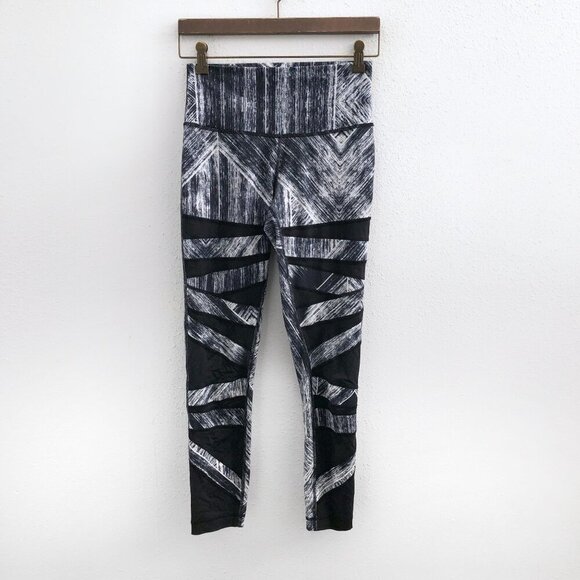 LULULEMON Lululemon High Times Pant Heat Wave White Black No Size Dot Check Meas - Picture 2 of 11